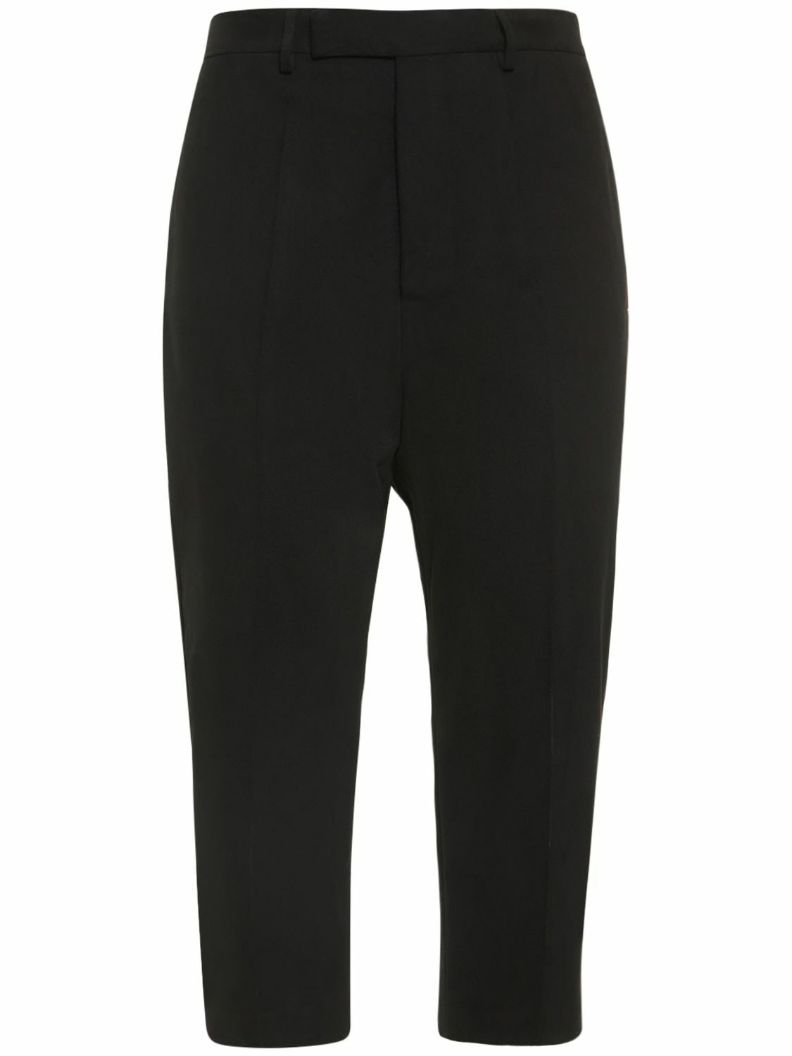 Photo: RICK OWENS - Astaires Stretch Wool Cropped Pants