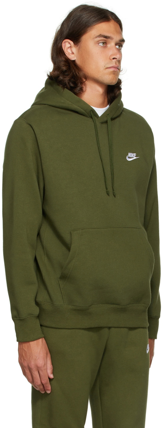 Nike Sportswear Club Fleece Pullover Hoodie Oil Green / Oil Green - White