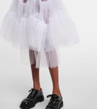 Noir Kei Ninomiya Sheer tulle midi skirt