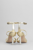 Sophia Webster Rosalind Crystal Mid Sandals In Gold Leather
