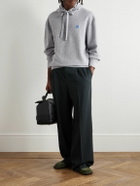 LOEWE - Logo-Embroidered Wool Hoodie - Gray