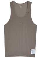 Satisfy Space-o Perforated Stretch-jersey Vest Brown