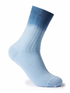ON - All-Day Ombré Stretch Organic Cotton-Blend Socks - Blue