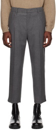 Solid Homme Gray Pleated Trousers