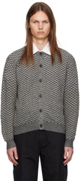 KOZABURO Black & Gray Honeycomb Cardigan