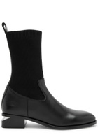 Alexander Wang Kane 40 Leather Sock Boots Black