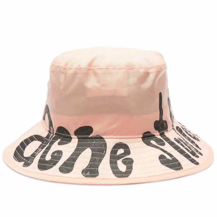 Photo: Acne Studios Men's Brimmo Nylon Cordura Bucket Hat in Peach Pink