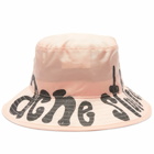 Acne Studios Men's Brimmo Nylon Cordura Bucket Hat in Peach Pink