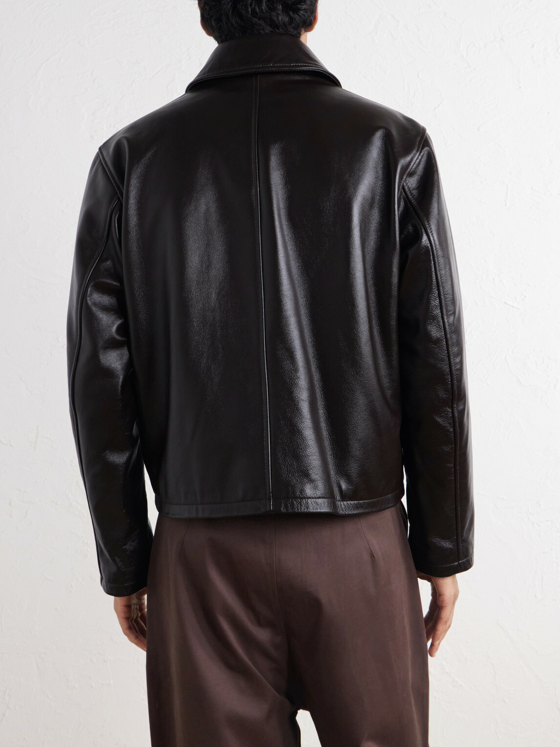 SAGE NATION - Glossed-Leather Jacket - Black