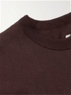 Nike - Sportswear Premium Essential Logo-Embroidered Cotton-Jersey T-Shirt - Brown