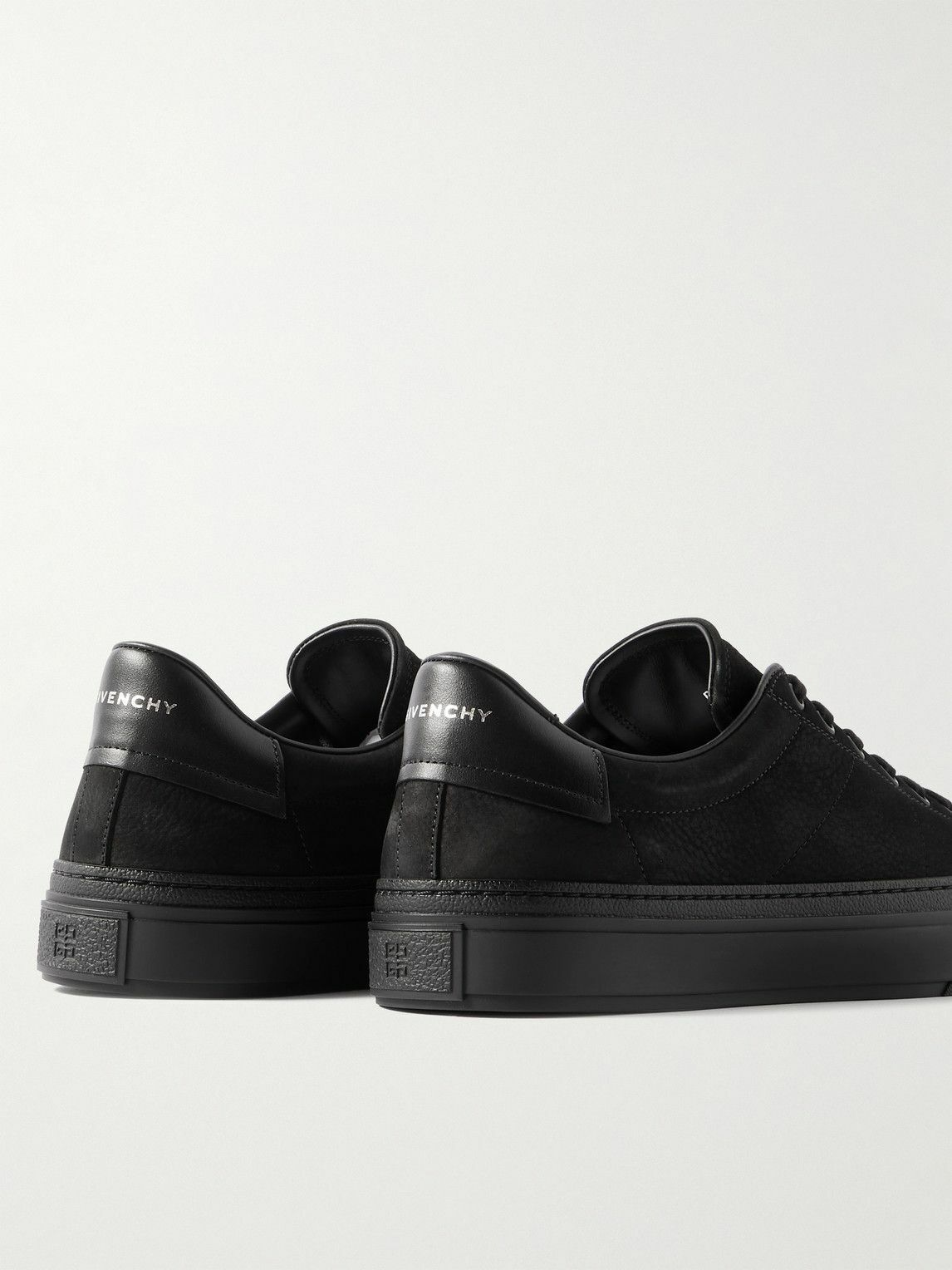 Givenchy - City Sport Leather-Trimmed Nubuck Sneakers - Black Givenchy