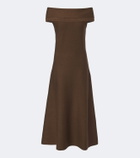 Simkhai Camilla off-shoulder wool midi dress
