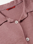 Barena - Solana Carlino Camp-Collar Linen Shirt - Pink