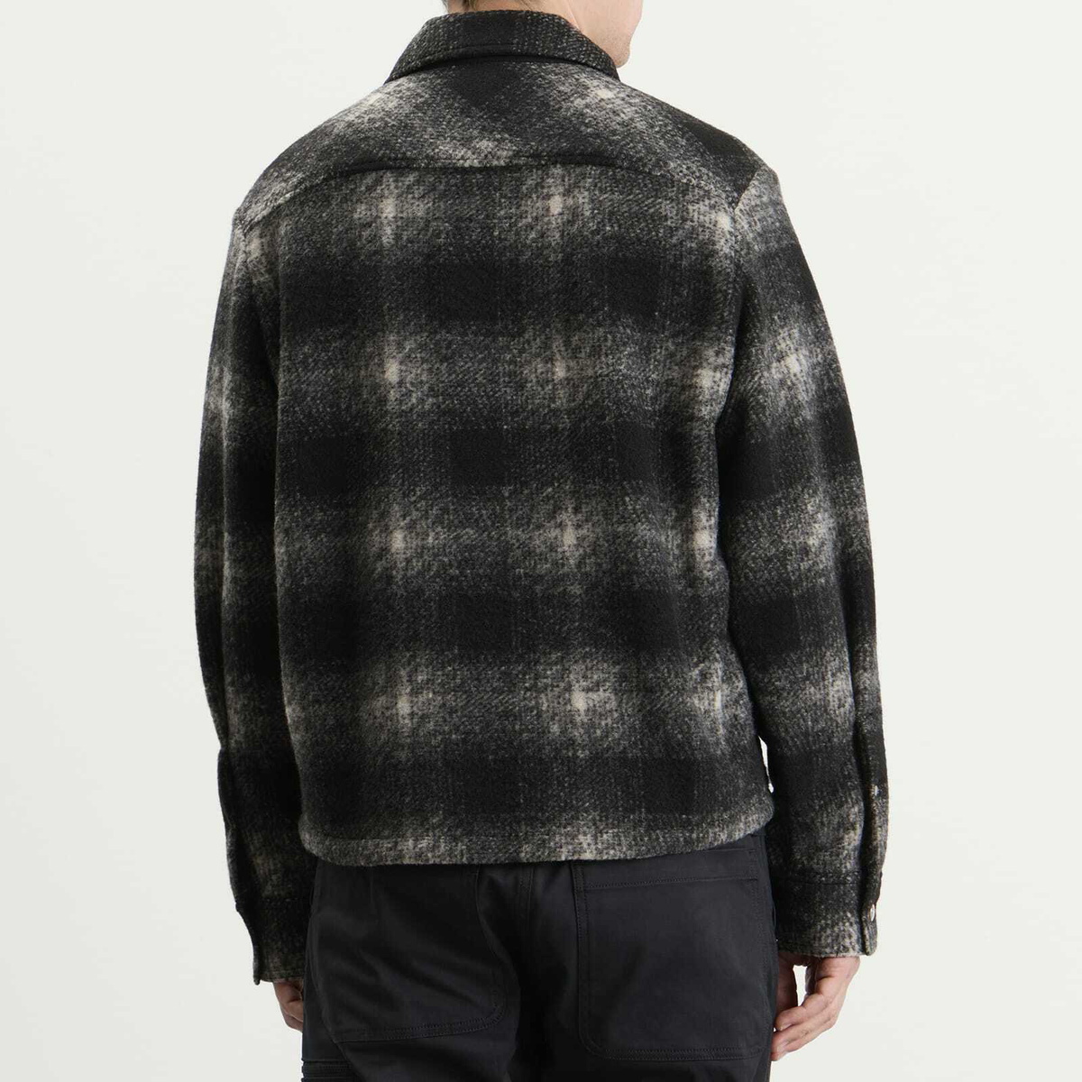 Moncler Men's Check Shirt Jacket in Black