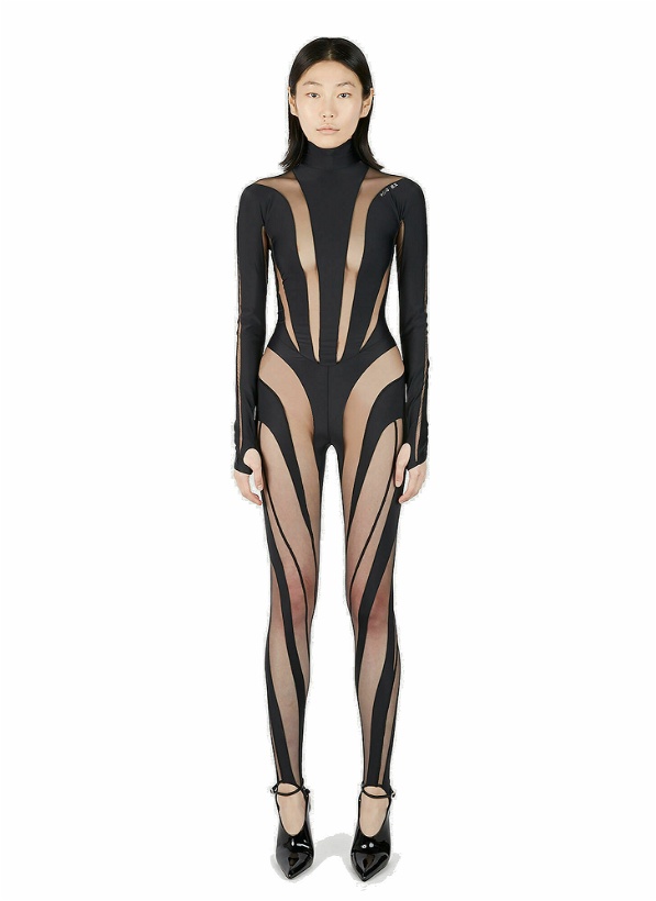 Photo: Mugler - Cut Out Illusion Jumpsuit in Black