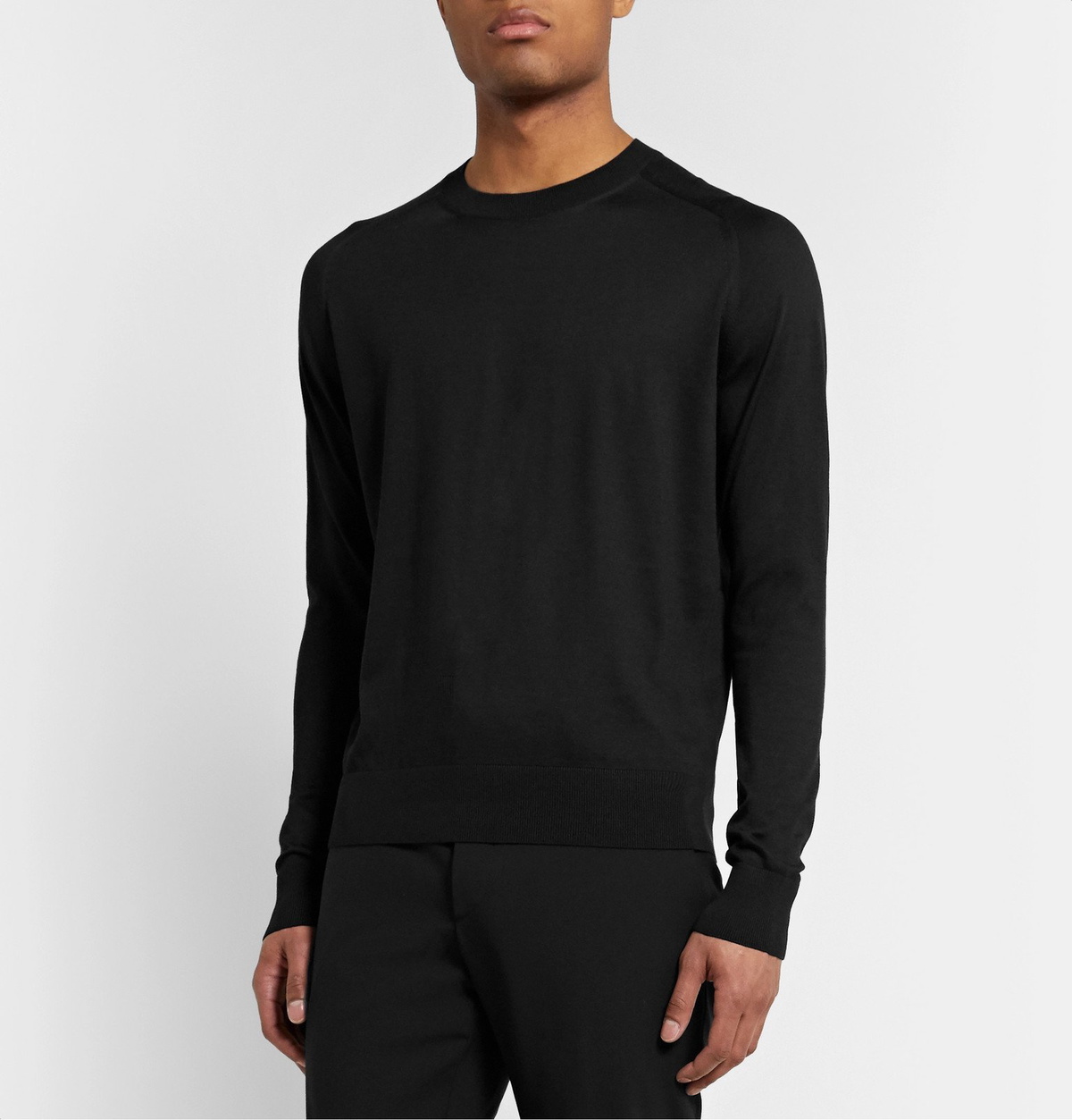 The Row - Scott Silk and Cotton-Blend Sweater - Black The Row
