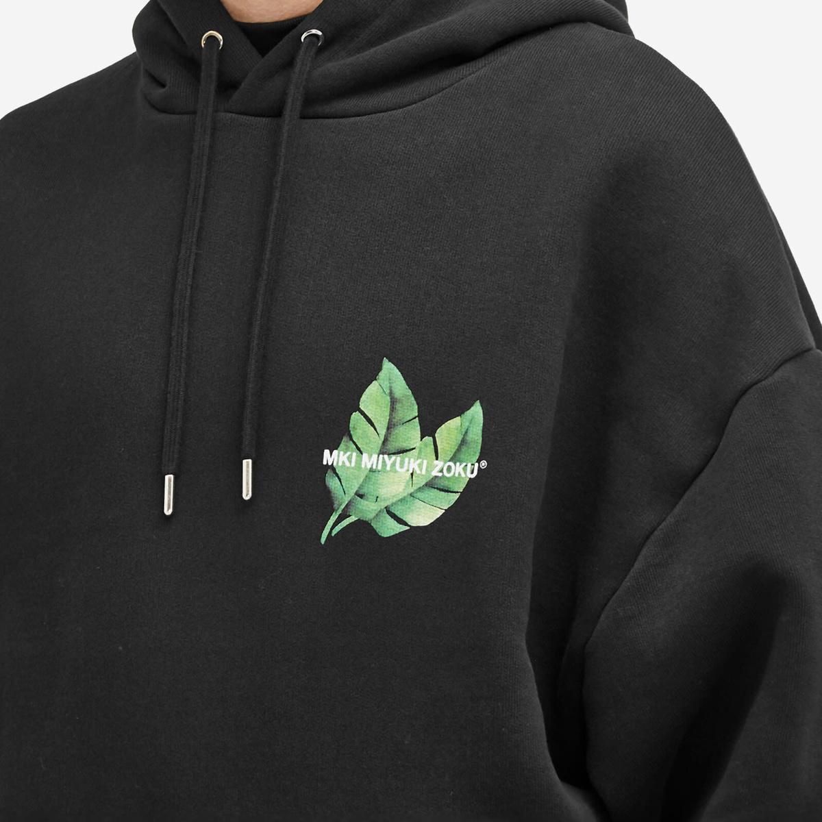 MKI Men's Leaf Hoodie in Black MKI Miyuki-Zoku