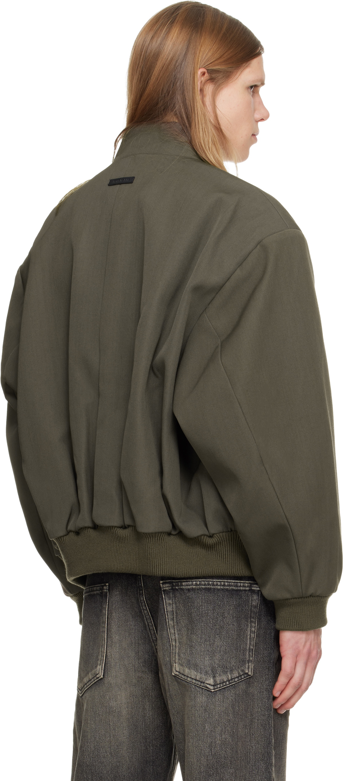 Fear of God Khaki Virgin Wool Bomber Jacket