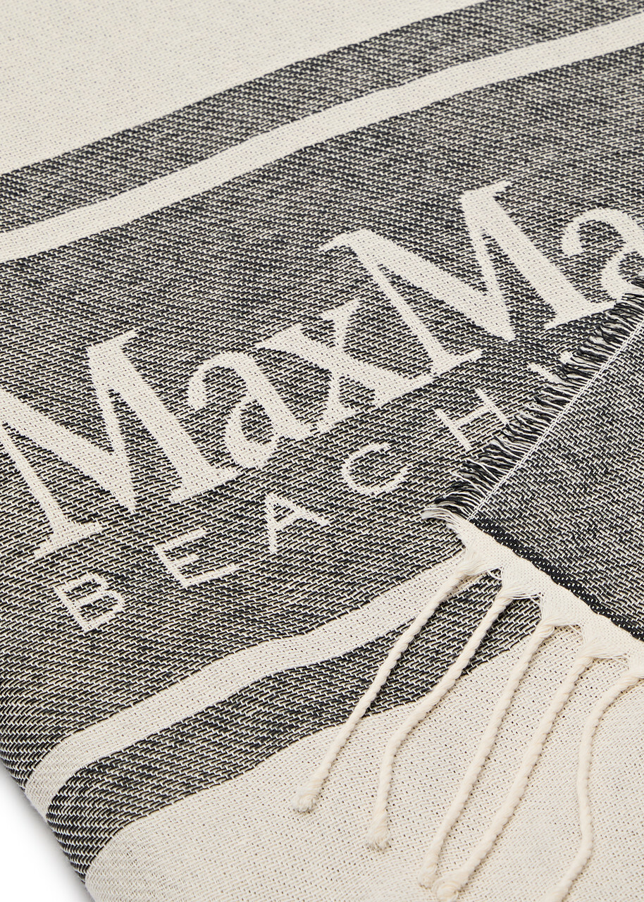 Max Mara Beachwear Logo-jacquard Fringed Cotton Towel