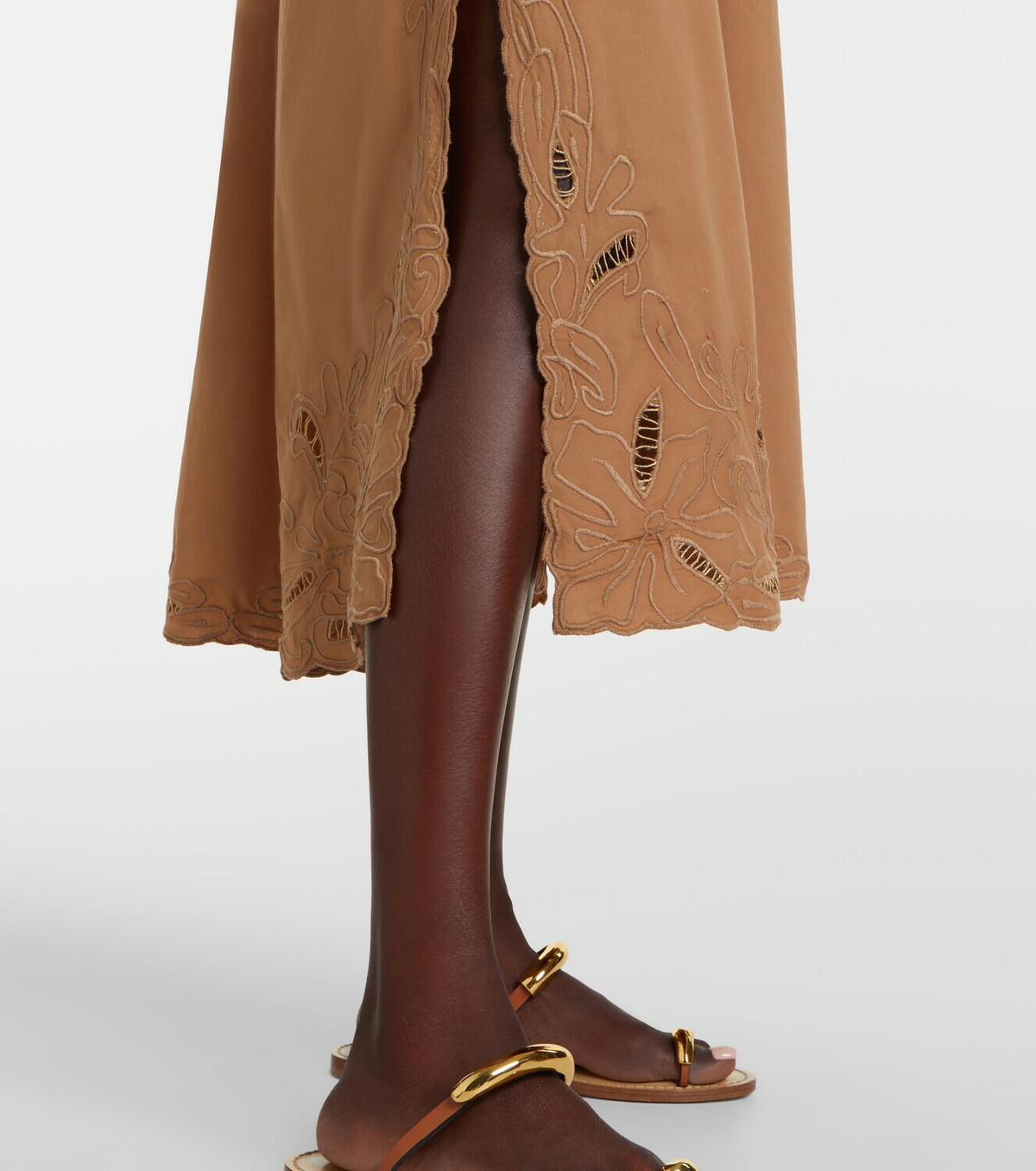Juliet Dunn Broderie anglaise cotton slip dress