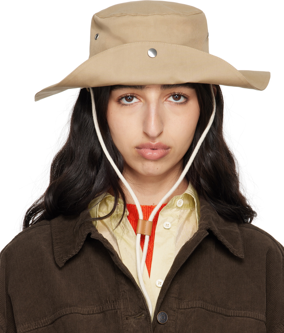 Jil Sander Off-White Fringed Hat Jil Sander