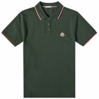 Moncler Men's Classic Logo Polo Shirt in Khaki