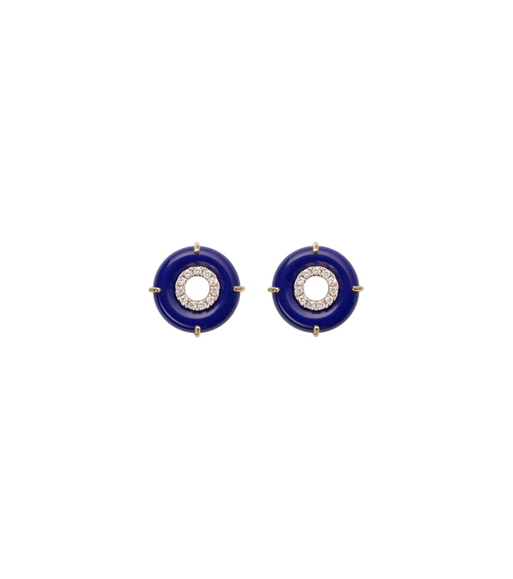 Photo: Mateo 14kt gold earrings with lapis lazuli and diamonds