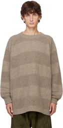 Jan-Jan Van Essche Gray O-Project Sartuul Sheep Yarn Crewneck Sweater