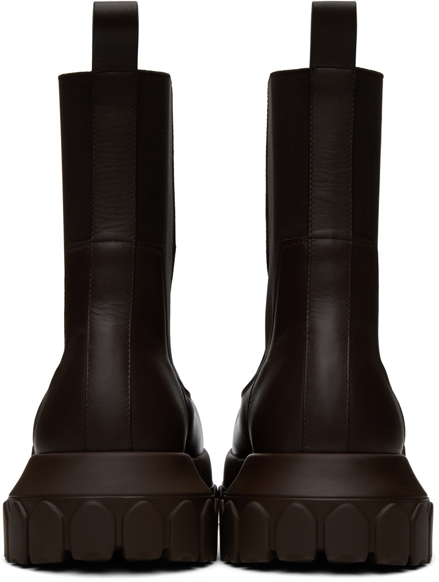 Rick Owens Brown Beatle Bozo Tractor Boots Rick Owens