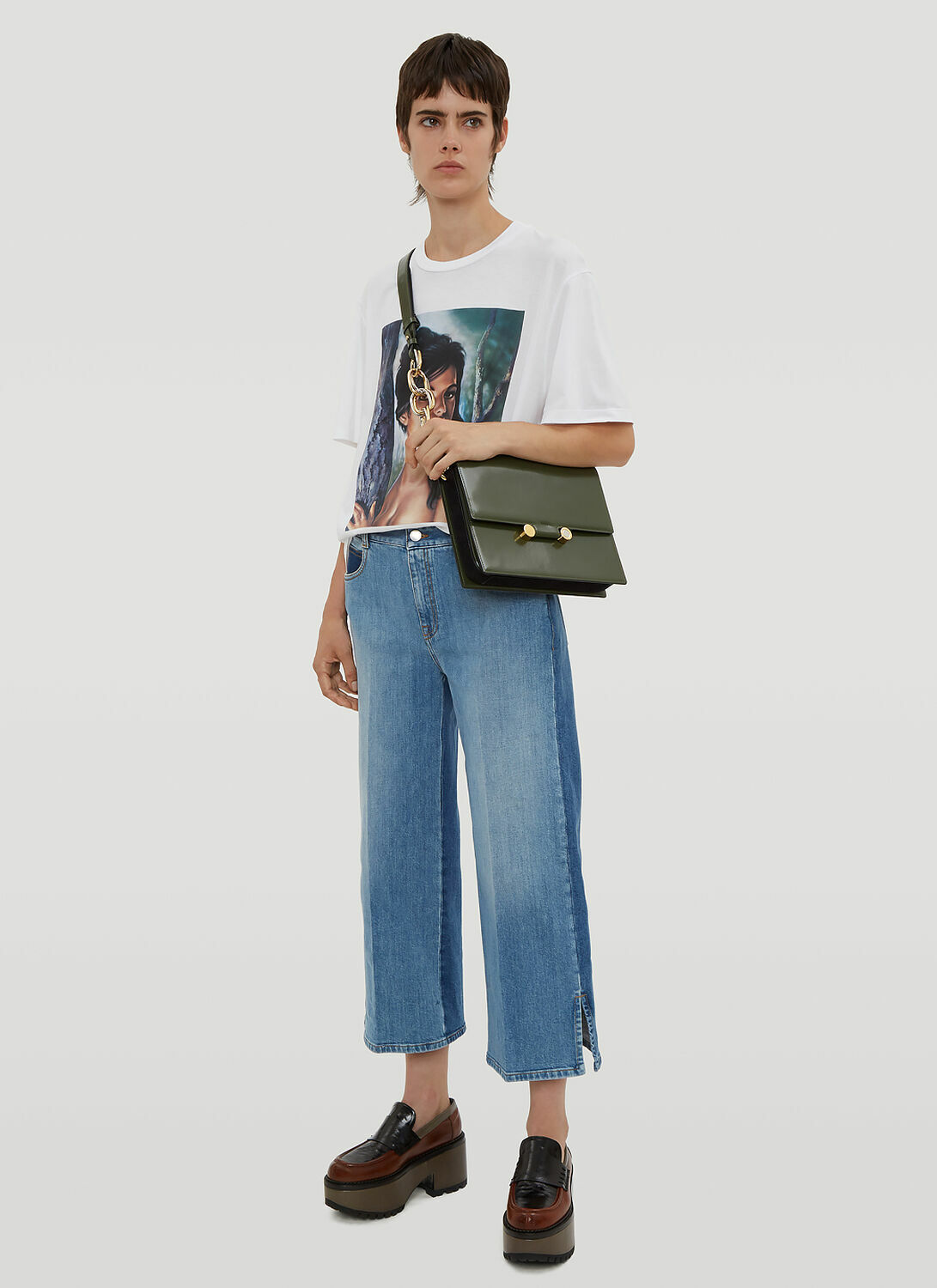 Stella McCartney Cropped Panel Jeans