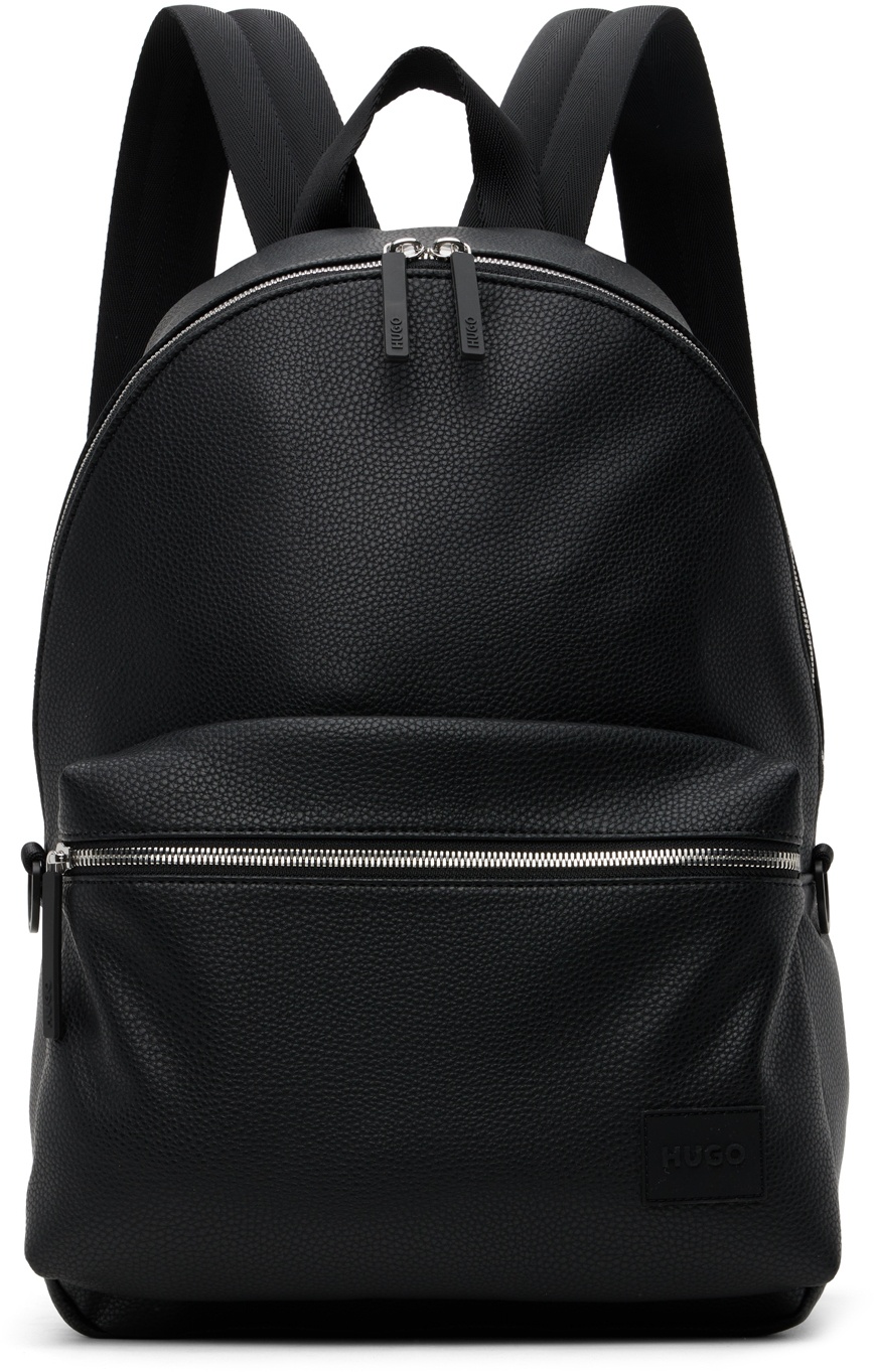 Photo: Hugo Black Logo Patch Backpack