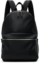 Hugo Black Logo Patch Backpack