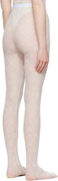 Marine Serre Off-White Recycled Mesh Flock Tights