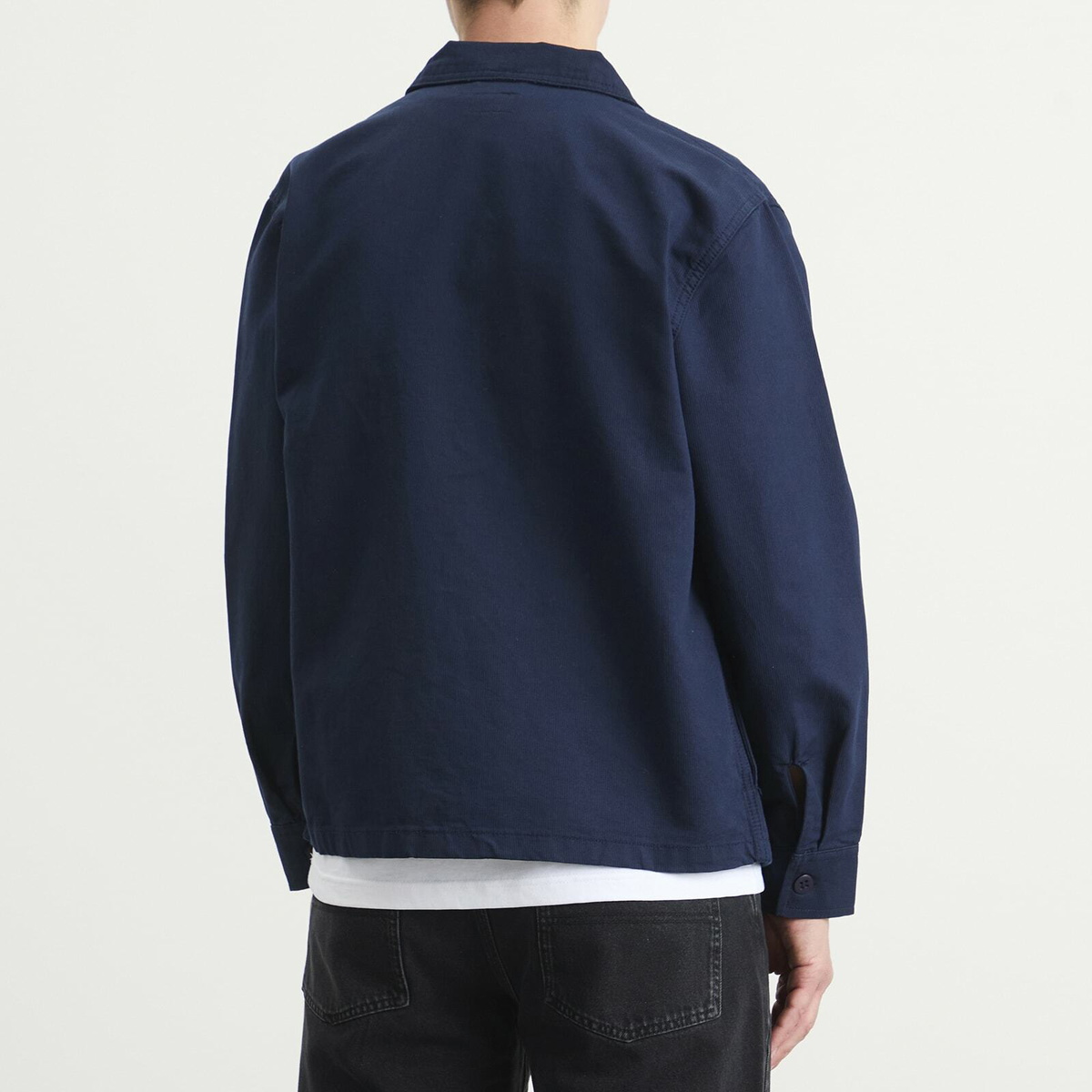 Stan Ray Men's Zip Shirt in Navy Bedford