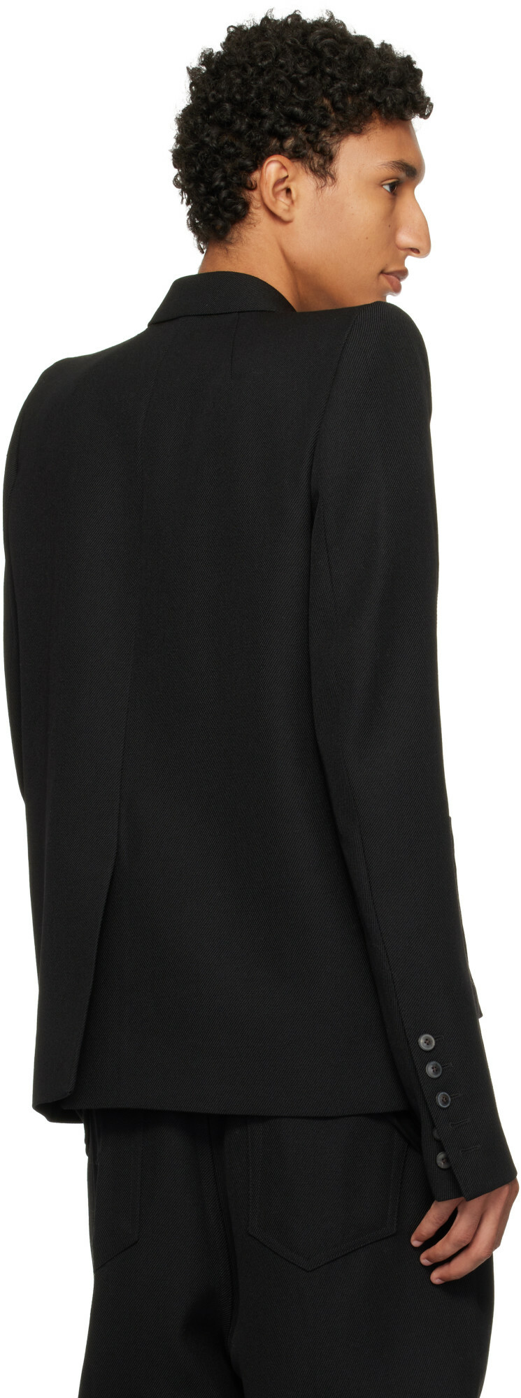 Rick Owens Black Tower Custom Larry Jacket