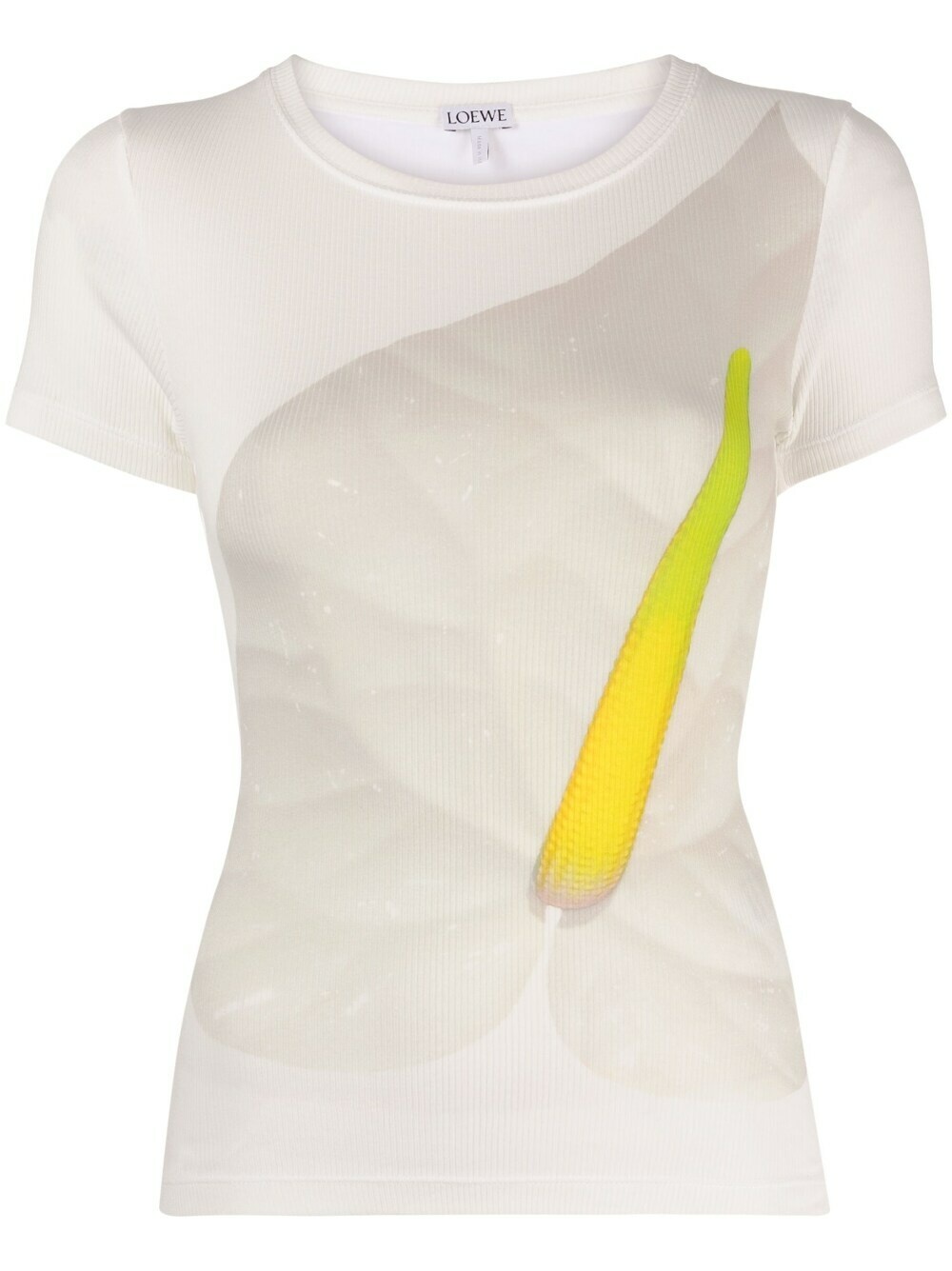 LOEWE PAULA'S IBIZA Logo-print Cropped Cotton-jersey T-shirt - White Multi  - ShopStyle