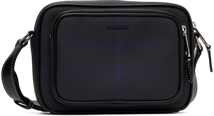 Photo: Burberry Blue Exaggerated Check Crossbody Bag