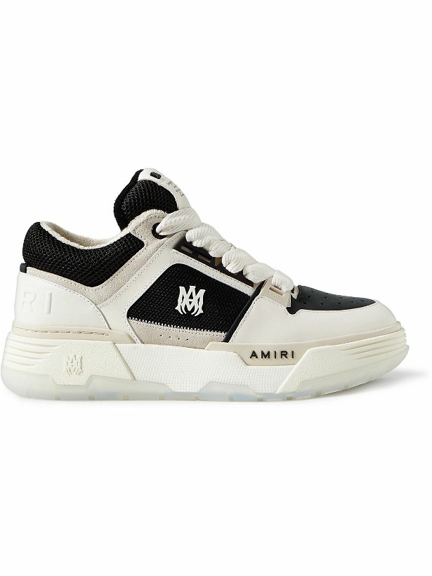 Photo: AMIRI - MA-1 Leather, Suede and Mesh Sneakers - White