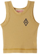 The Animals Observatory Baby Yellow Logo Tank Top