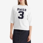 Beams Boy Women's 3/4 Sleeve Football T-Shirt in White 