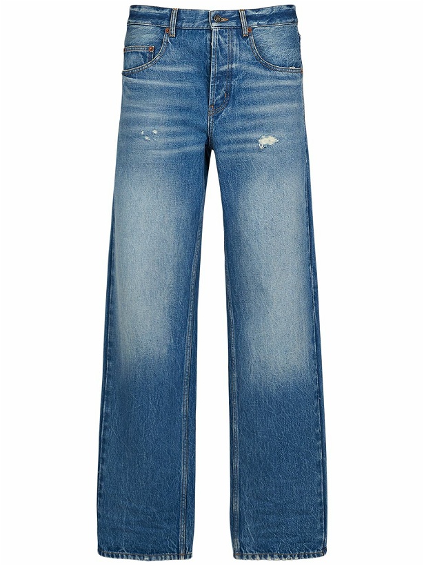 Photo: SAINT LAURENT - Baggy Cotton Denim Jeans