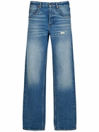 SAINT LAURENT - Baggy Cotton Denim Jeans