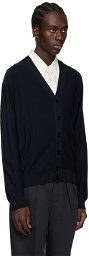 LEMAIRE Navy Twisted Cardigan
