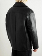 Givenchy - Leather Peacoat - Black