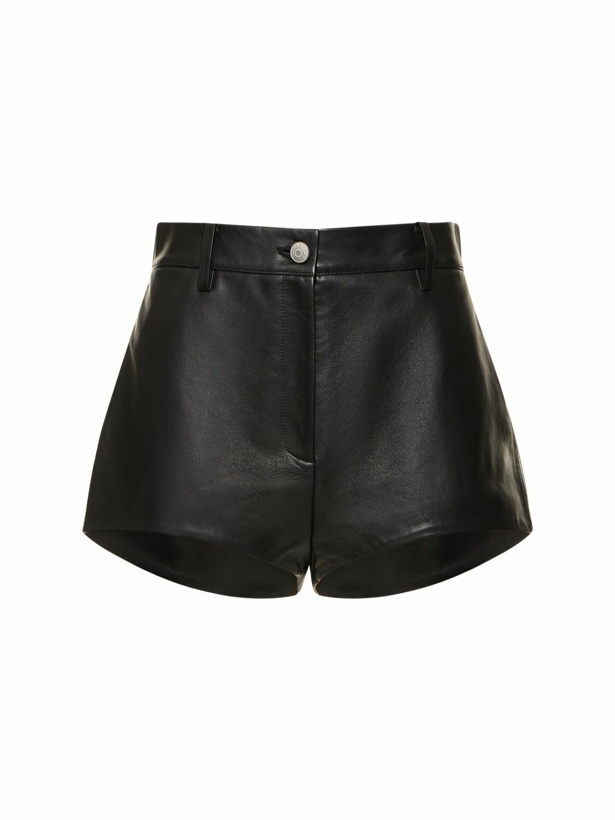 Photo: MAGDA BUTRYM - Leather High Rise Shorts