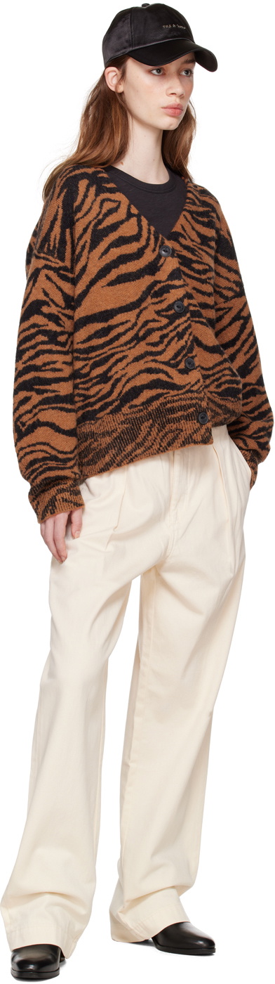 rag & bone Black & Orange Sarah Tiger Cardigan Rag and Bone display picture 1