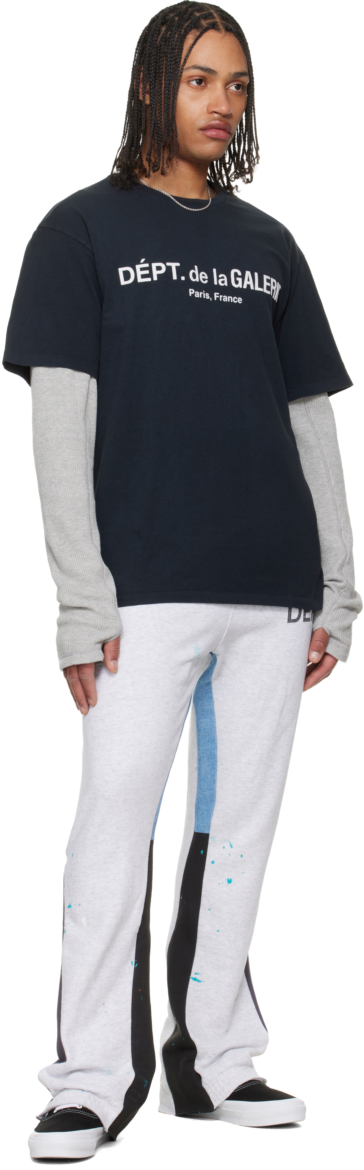 Gallery Dept. Gray Dépt Logo Painted Flare Sweatpants