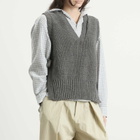 Beams Boy Women's Knitted Vest Top in Charcoal.G 