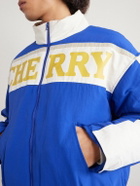 Cherry Los Angeles - Wrangler Logo-Print Shell Bomber Jacket - Blue