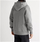 ACNE STUDIOS - Ferris Logo-Appliquéd Fleece-Back Cotton-Jersey Hoodie - Gray